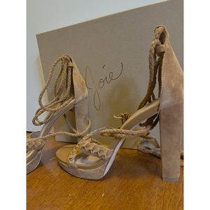 Joie Lace Up platform sandal heels